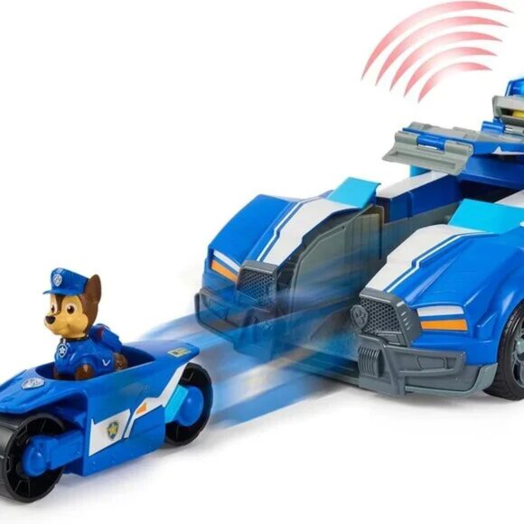 Paw Patrol Chase 2-in-1 Transforming Movie City Cruiser Toy Car with Motorcycle - Picture 4 of 6